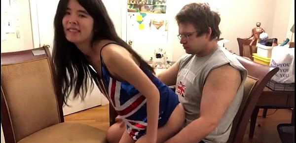  Hot Asian Teen Lapdances a Handsome British Bloke